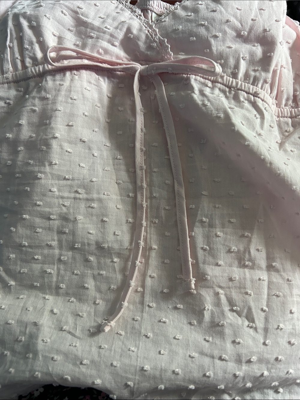 No Boundries Pink Camo Crochet Trim Adjustable Straps Cotton Babydoll Cami - Picture 6 of 12